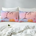 thumbnail image 3 of Ocean Dolphin Fitted Sheet Twin Size,Cute Dolphin Pattern Bedding Set Teen Pink Rainbow Mermaid Tails Bed Sheets(No Top Sheet）, 3 of 5