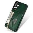 thumbnail image 4 of ELEHOLD Crossbody Leather Wallet Case for Samsung Galaxy S24 Credit Card Slots Zipper Pocket Kickstand Function Shockproof Purse Case with Adjustable Shoulder Strap for Samsung S24,Green, 4 of 7