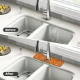 thumbnail image 4 of Logiee Orange Glitter Print Kitchen Sink Splash Guard Faucet Mat for Splash Guard Behind Faucet Drip Catcher for Kitchen,Bathroom,Sink Mat,Dish Drying Mat,Bathroom-15" X 5.5", 4 of 7