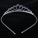 thumbnail image 3 of impresionante diadema de flores de cristal tiara accesorios para el cabello de plata Sunnimix Diadema nupcial de cristal, 3 of 8