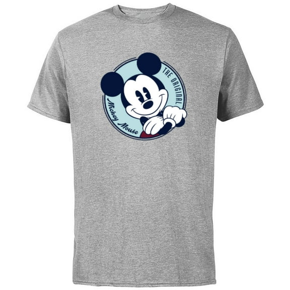 Disney The Original Mickey Mouse Retro Vintage - Short Sleeve Cotton T-Shirt for Adults - Customized-Charcoal