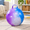 Blue & Purple-Ages 10-13 (22"/55cm), variant on Pity Hoppity Hopball With Pump - Bouncy Exercise Ball Handle For Teens & Adults 28 Inch / 70 Cms 13+ Cloud Colors (blue)