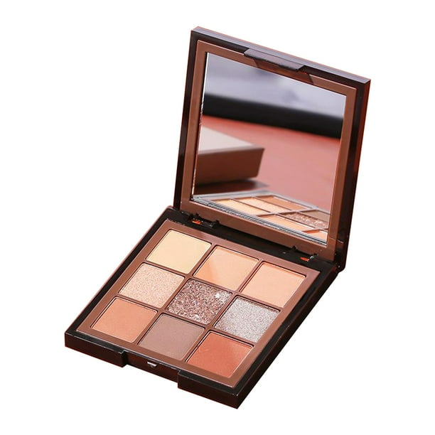de s de Ojos de Ojos de 9 Colores Brillo Mate Maquillaje profesion de Ojos en Polvo Cosmético Impermeable de Larga - marrón Sunnimix Paleta de sombras de ojos mate