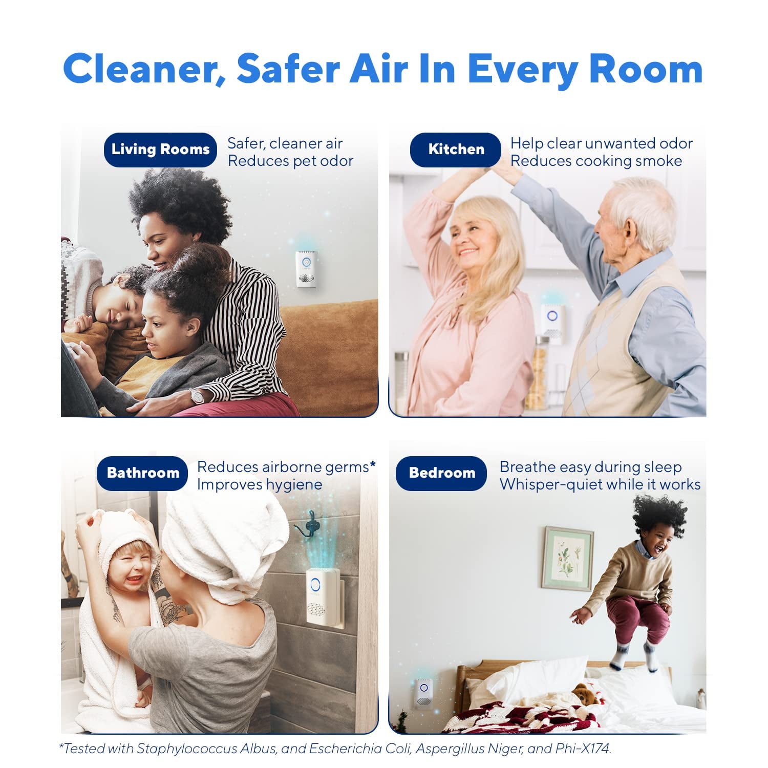 Clarifion ODRx Air Purifier, Outlet Plug-In, UVC Light, White