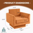 thumbnail image 2 of 360°Swivel Accent Chair for Living Room,Chaise Lounge Indoor with Neck Support Pillow &Wide Armrests,Modern Swivel Chair for Office Couch, Reading Chair,Oversized Recliner., 2 of 7