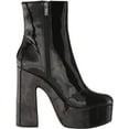 thumbnail image 6 of Jessica Simpson Madlaina Black Faux Patent Mid Calf Side Zip Block Heel Boots (Black, 11), 6 of 6