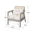 thumbnail image 3 of CARZZI LIFE Outdoor Patio Club Chair with Thick Waterproof Cushion, Deep Seating Design for Backyard, Garden, Porch and Balcony Use (Light Gray + Acacia Wood + Foam), 3 of 9