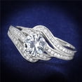 thumbnail image 1 of Women Rhodium 925 Sterling Silver Ring with AAA Grade CZ in Clear - Size 7, 1 of 1