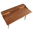 thumbnail image 4 of LumiSource Black Steel, Natural Wood, Black Wood, Nickel Harvey Desk, 4 of 10