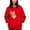 Red, variant on Bigetiay Women's Sweatshirt with Dog Pouch, Pet Carrier Animal Holder Hoodie Dog Kangaroo Pouch Long Sleeve Fall Winter Clothes, Size XL