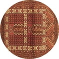 thumbnail image 1 of Ahgly Company Indoor Round Southwestern Brown Country Area Rugs, 4' Round, 1 of 4