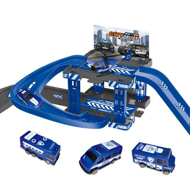 Juguete de estacionamiento de pista para niños, construcción de automóviles, interior, Rail de carreras, coche, parque de coches multicapa, niños, niñas, regalos de navidad