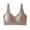 Khaki, variant on Bixock Plus Size Bras for Women Wireless Solid Color Back Hook Closure Beautiful Back Enhanced Support Breathable Daily Wear Bra