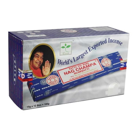 15g Incense - 12pk - Satya 15g Nag Champa Incense Sticks (180g total)