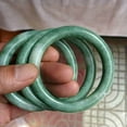 thumbnail image 5 of K-KED Natural Green Real Emerald Bracelet Bangle Women Fashion Jade Stone Gem Jewelry-54mm-Green&White, 5 of 6