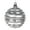 Silver, variant on Vickerman 6" Sea Blue Stripe Candy Finish Wave Ball Christmas Ornament with Glitter Accents