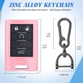 thumbnail image 6 of Key Fob Cover Compatible with Cadillac CTS STS XTS SRX ATS ELR DTS Escalade Corvette 2006-2014 Keychain Case Holder Protector,Pink, 6 of 6
