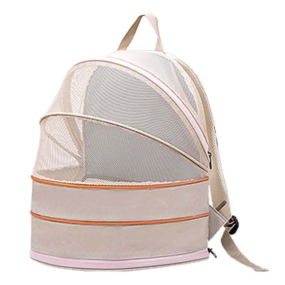 Pet Carrier Backpack, Expandable Cat Backpack Carrier Bottom Extension Breathable Polyester Ventilated Dual Use Dog Bag House for Small Medium Sized Pet Travel Hiking Walking