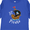thumbnail image 4 of Inktastic Lil' Pirate Pirate Ship, Blue Bandana Boys or Girls Long Sleeve Toddler T-Shirt, 4 of 5