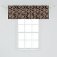thumbnail image 2 of Ambesonne Brown Paisley Window Valance, Continuous Tattoo Oriental Motifs Dark Tones Illustration, Curtain Valance for Kitchen Bedroom Decor with Rod Pocket, 54" X 18", Chestnut Brown Eggshell, 2 of 3