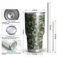 thumbnail image 6 of 30oz Pixel Green Camo Digital Pattern Tumblers Stainless Steel Tumbler with Lid and Straw,Vacuum Insulated Double Wall Travel Tumbler Cups Mug with Cleaning Brush for Coffee,Tea, 6 of 7
