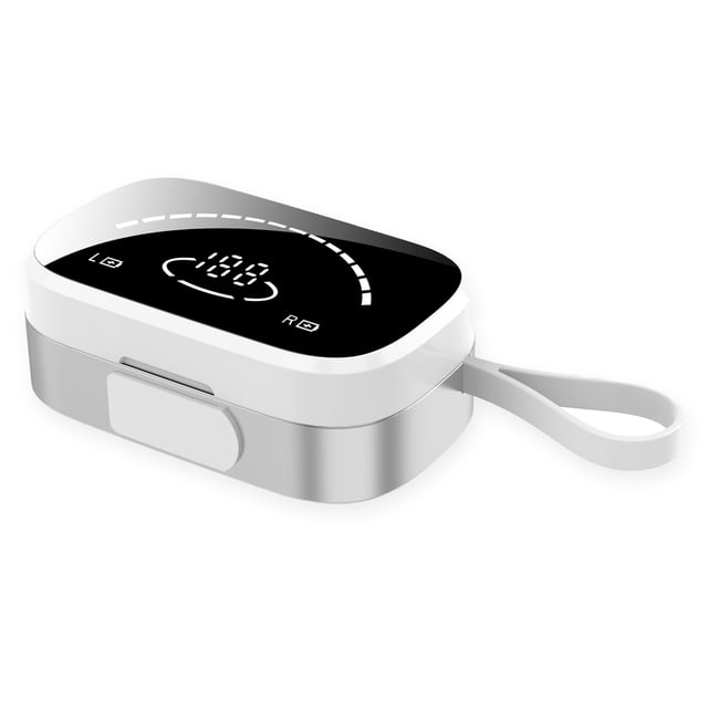Matsuzay Auriculares intrauditivos compatibles con Bluetooth, auriculares ergonómicos con Control táctil y estuche de carga, accesorios para auriculares Cables de audio/vídeo Blanco