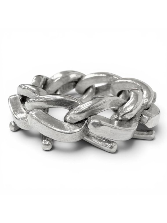 Pre-Owned TIFFANY&Co. Tiffany Forge SV925 High Polish Ring, Silver, 50, Weight 12.39g, Men's