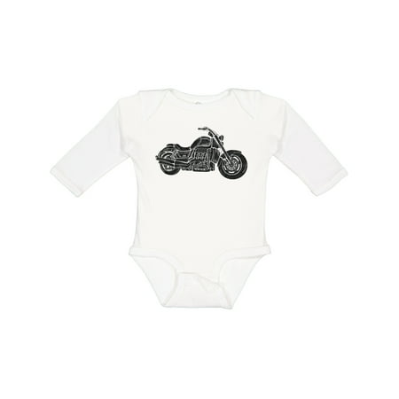 

Inktastic Distressed Motorcycle Boys or Girls Long Sleeve Baby Bodysuit