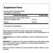 Swanson Dgl (Licorice) 385 mg 180 Chewable Tablets