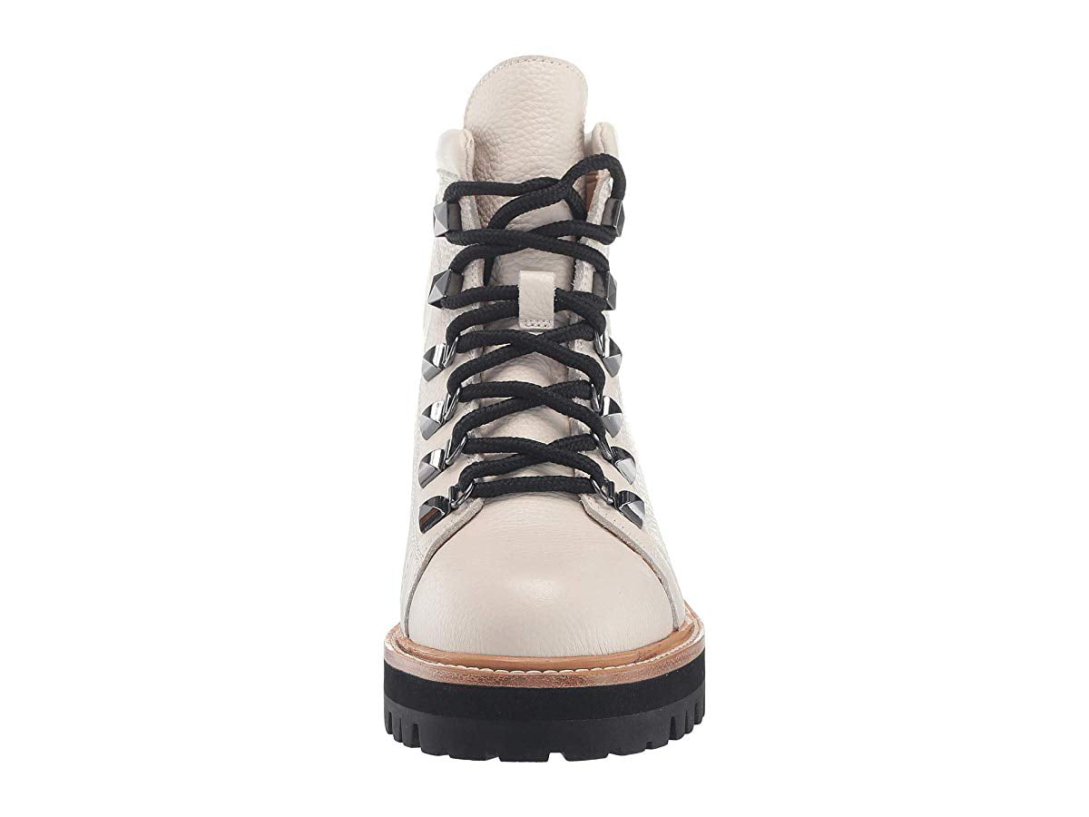 Womens Marc Fisher Issy Lace Up Ankle Boots, Ivory Leather, 6.5 US