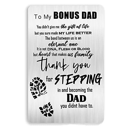 Step Parent Gift For Step Dad Step Father Step Dad Birthday Card Bonus Dad Card Card For Him Happy Birthday Step Dad