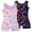 Light Purple Ice Cream Cat Print, variant on Aideaone Girls Gymnastics Leotards 2 Pack Sleeveless Rhinestone Biketards Sparkle Printed Dance Unitard Ballet Training Bodysuit for Little Girls 4-10Y