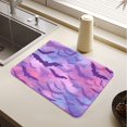 thumbnail image 5 of Dish Drying Mat Absorbent Dish Drainer Kitchen Counter 19.7x15.7inch Dish Drying Pad for Countertops Sinks Draining Racks Purple and Pink Bats, 5 of 9