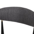 thumbnail image 5 of GDF Studio Camas Modern Fabric Upholstered Iron 30 Inch Barstools, Set of 2, Charcoal, Black, and Gold, 5 of 9