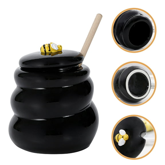 MUSEYA 1 Set Simple Design Ceramic Honey Pot for Home and Restaurant Use