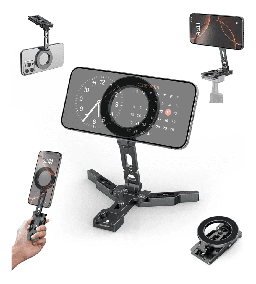 Toneof Magnético Mini Trípie Soporte Para Teléfono Celular Xtellar negro
