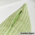 thumbnail image 5 of Corduroy Pillow Covers Striped Decorative Throw Pillow Covers Cushion Case with Hidden Zipper for Home Couch/Bedroom Decor, Soft Cozy Solid Rectangular, 2 Pieces (22"x22", Green), 5 of 8