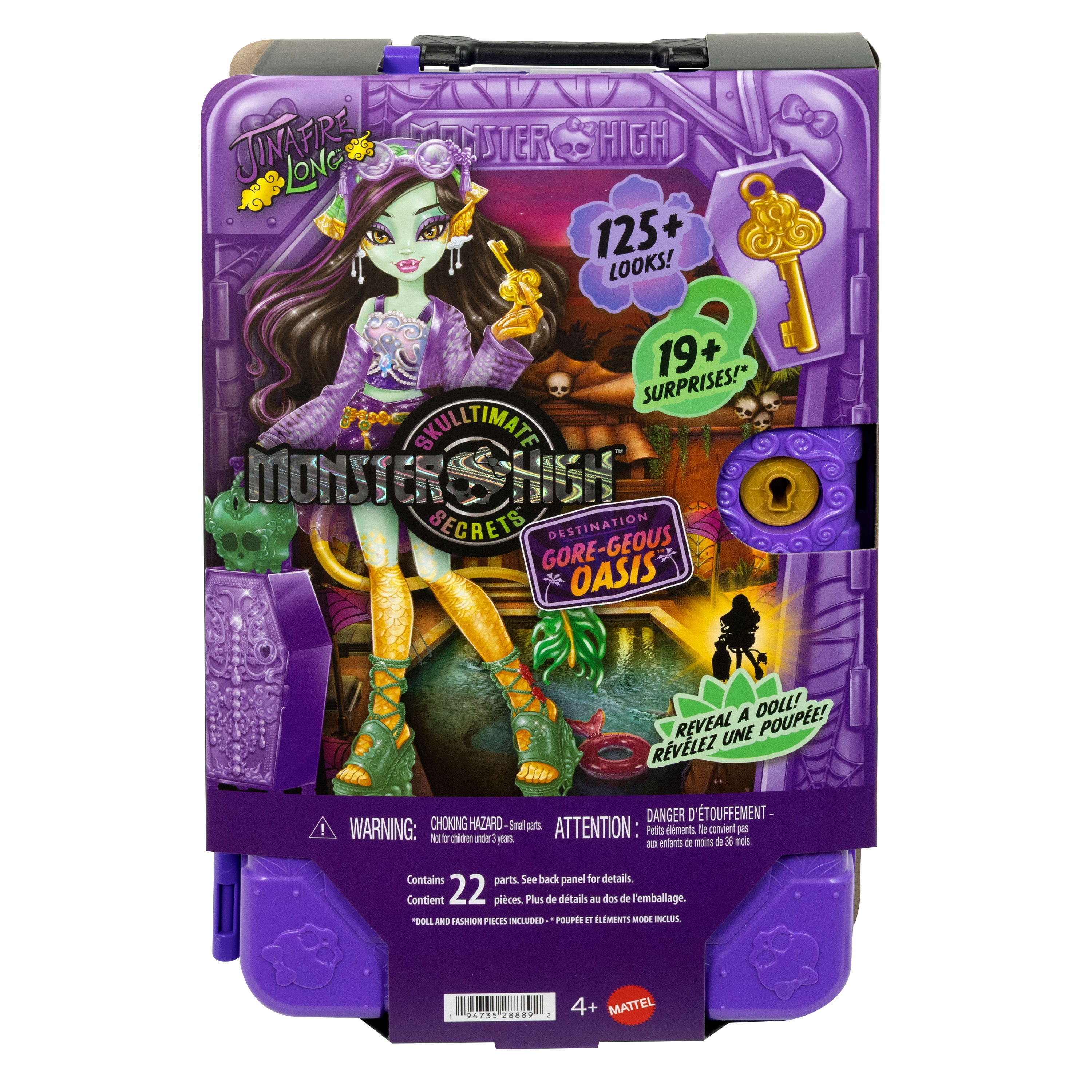 Monster High Skulltimate Secrets Gore-geous Oasis Playset, Jinafire Long Doll and Accessories