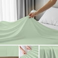 thumbnail image 6 of Purity Home Full Bed Sheet Set - 100% Cotton Percale - Cool, Crisp, Breathable & Durable 4-Piece - Sage, 6 of 14