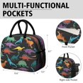 thumbnail image 6 of Womens Colorful Dinosaurs Galaxy Pattern Lunch Box for Work,Insulated Lunch Bag for Women,Loncheras Para Mujer,Leakproof Adult Lunch Bag for Work,Beach,Travel,Picnic,Camping, 6 of 7