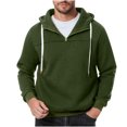 thumbnail image 1 of Ediodpoh Sweat à Capuche à Manches Longues pour Hommes, Design Mode Printemps et Automne, Sweat à Capuche Décontracté Extérieur à Fermeture Éclair, Chandails en Molleton pour Hommes Vert G, 1 of 8