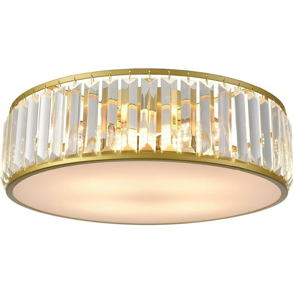 Modern 4-Light Crystal Ceiling Light Gold Flush Mount