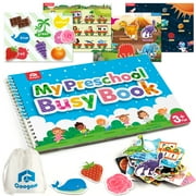 Coogam Preschool Magnetic Busy Book, 9 Themed Stickers Toys Fine Motor Skills Learning Binder Quiet Book Montessori Toys for 3 years Old Toddlers