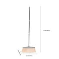 thumbnail image 2 of FRCOLOR Nylon Broom with Stainless Steel Handle for Home Use Khaki Color Four Rows of Bristles 36.5 Inches, 2 of 8