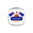 thumbnail image 1 of Australia Flavor Happy Flag and Star Mirror Portable Compact Pocket Makeup Double Sided Glass, 1 of 3