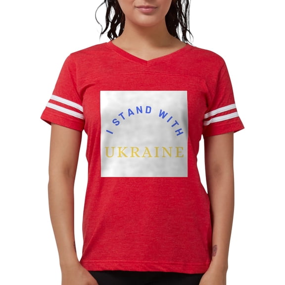 CafePress - Solidarity With UKRAINE T Shirt - Womens Football Shirt