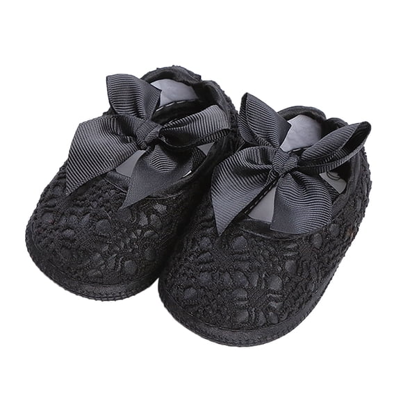 Splozh Baby Sneakers Children Toddler Shoes Spring and Fall Girls Floor Sports Shoes Slip On Ribbon Bow Light and Comfortable ,0-6 Months