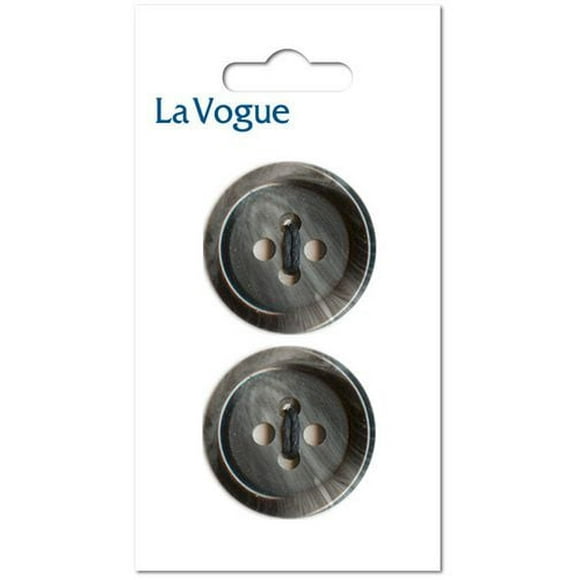 La Vogue 25 mm 4-Hole Button - Dark Grey, La Vogue buttons and closures offer you the most fashionable and contemporary assortment of styles and colours.