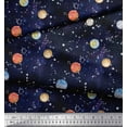 thumbnail image 3 of Soimoi Velvet Fabric Planet Galaxy Decor Fabric Printed Yard 58 Inch Wide, 3 of 3
