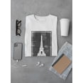 thumbnail image 3 of Eiffel Tower Chalk Art T-Shirt Men -Ethan Harper Designs, Male Medium, 3 of 4